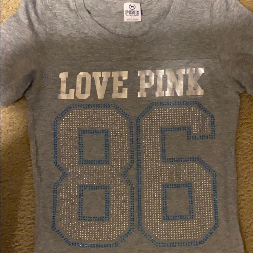 VS Pink Rhinestone Tee - Picture 2 of 2